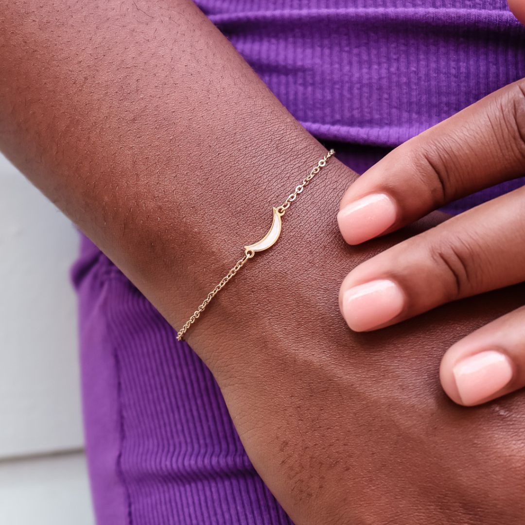 Bracelet moon pearl