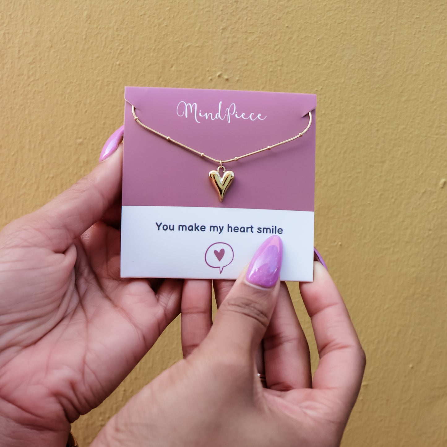 Necklace heart satelitte