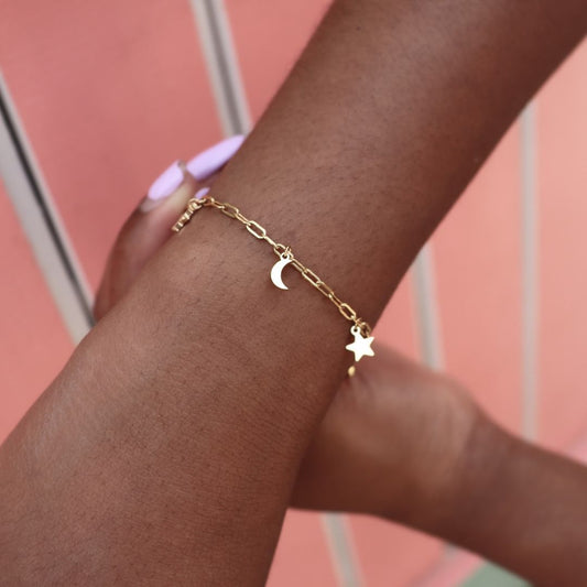 Bracelet moon + stars